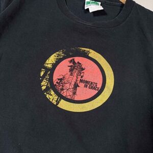 Vintage Moments In Grace Band T-Shirt Cinder Block Tag Black L Post-Hardcore 00s